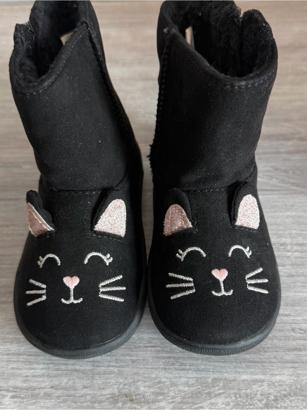 Kitten Cat Black Pink Pull-On Costume Dress Up Ankle Boots 5